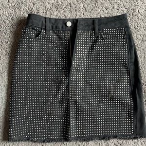 Sparkly denim skirt